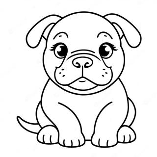 Page A Colorier De Mignon Chiot American Bully 47605-39589