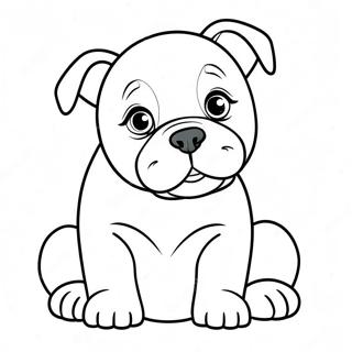 Page A Colorier De Mignon Chiot American Bully 47605-39590