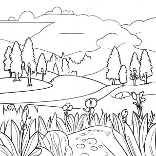 Page A Colorier De Beau Paysage Ukrainien 47615-39599