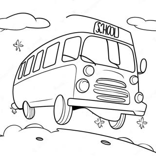 Autobus Scolaire Magique Pages À Colorier