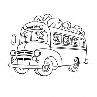 Page A Colorier De Mme Frizzle Conduisant Le Magic School Bus 4762-3829