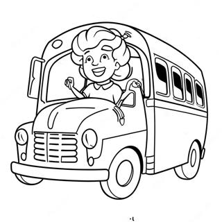 Page A Colorier De Mme Frizzle Conduisant Le Magic School Bus 4762-3832