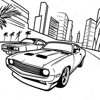 Page A Colorier De Scene De Course Fast And Furious 47655-39633