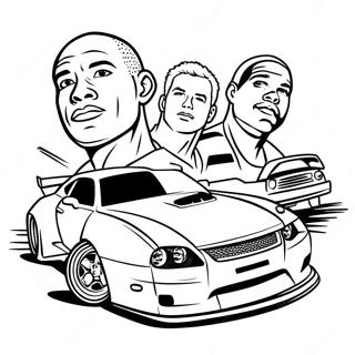 Page A Colorier De Scene De Course Fast And Furious 47655-39634