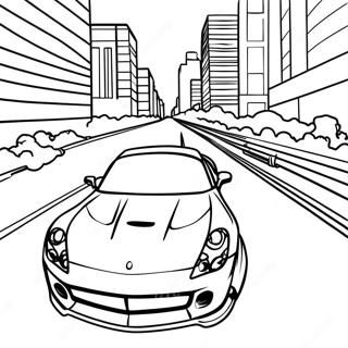 Page A Colorier De Scene De Course Fast And Furious 47655-39635