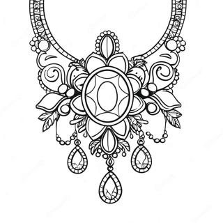 Page A Colorier De Collier De Gemmes Scintillantes 47735-39698