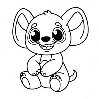 Mignon Bébé Stitch Pages À Colorier