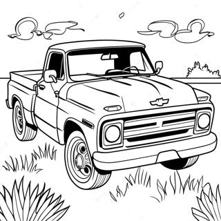 Page A Colorier Camion Vintage Chevy C10 47835-39775