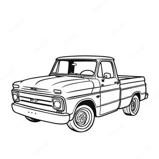 Page A Colorier Camion Vintage Chevy C10 47835-39776