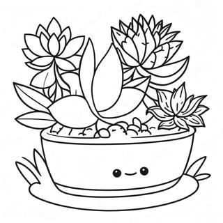 Page A Colorier Jardin De Succulentes Mignonnes 47845-39795