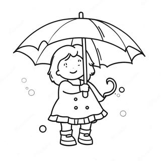 Page A Colorier Annie Avec Un Parapluie Colore 47925-39849