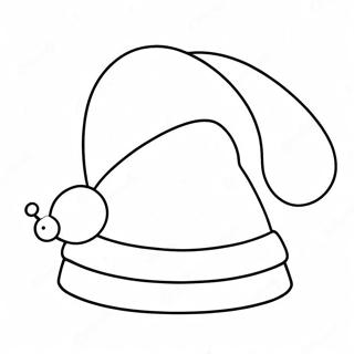 Page A Colorier Mignon Chapeau De Noel Avec Cloches 47965-39877