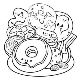 Page A Colorier Donuts Avec Papa 47974-39883