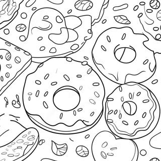 Page A Colorier Donuts Colores Avec Papa 47975-39891