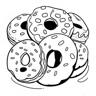 Page A Colorier Donuts Colores Avec Papa 47975-39892