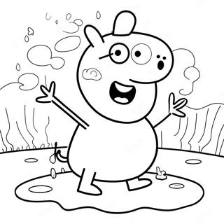 Peppa Pig Puddles Boueuses Pages À Colorier