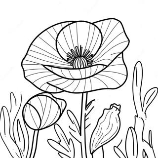 Page A Colorier Fleur De Coquelicot 48054-39947