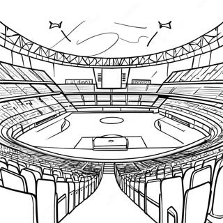 Page A Colorier Stade De Football Excitant Sous Les Lumieres 48065-39976