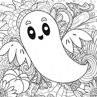 Page A Colorier Fantome Zentangle Effrayant Dhalloween 48115-40001