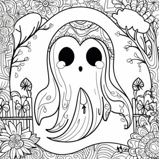 Page A Colorier Fantome Zentangle Effrayant Dhalloween 48115-40004