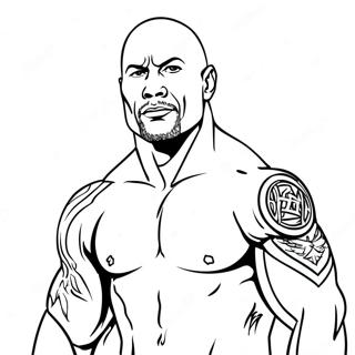 Page A Colorier The Rock Wwe 4811-3866