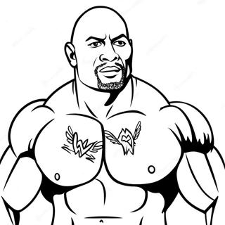 Page A Colorier The Rock Wwe 4811-3867