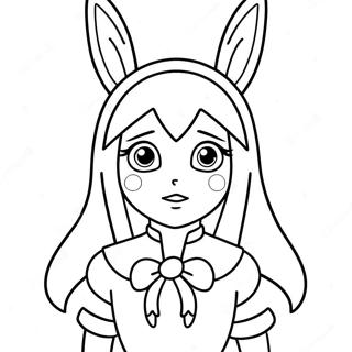 Page A Colorier De Zero Deux Mignon Avec Des Oreilles De Lapin 48145-40019