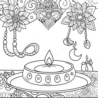 Page A Colorier De Scene Du Festival De Diwali 481-382