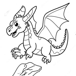 Page A Colorier Un Dragon Realiste Et Effrayant En Vol 4821-3874