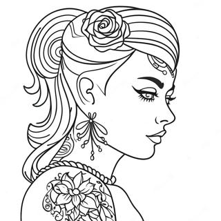 Tatouage Gothique Pages À Colorier