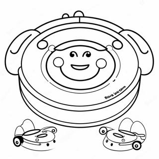 Page A Colorier De Roomba Mignon Avec Un Visage Souriant 48255-40116