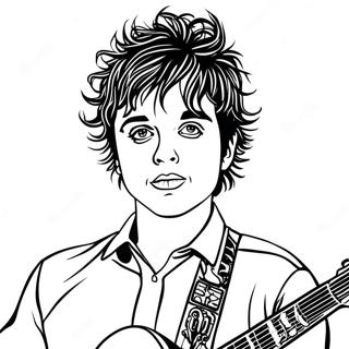 Page A Colorier De Billie Joe Armstrong Avec Guitare 48275-40118