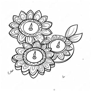 Page A Colorier De Diyas Colores De Diwali 482-385