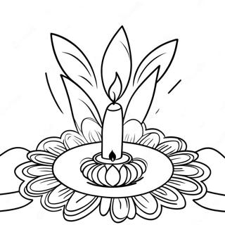 Page A Colorier De Diyas Colores De Diwali 482-387