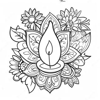 Page A Colorier De Diyas Colores De Diwali 482-388