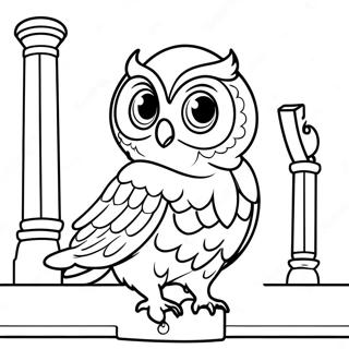 Page A Colorier Du Hibou Sage De Ravenclaw 48305-40152