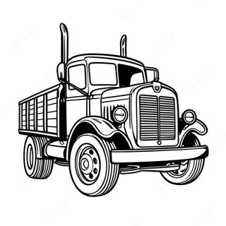 Page A Colorier De Camion Plateau Vintage 48335-40166