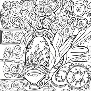 Page A Colorier De La Poterie Talavera Mexicaine Vibrante 48385-40210