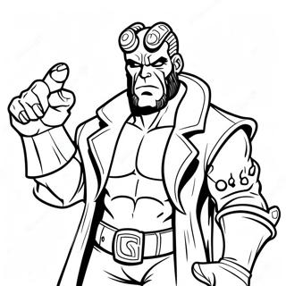 Hellboy Avec La Main Droite Du Destin A Colorier 48425-40235