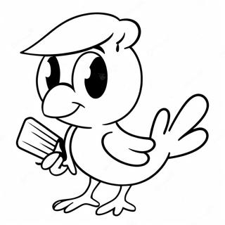 Page A Colorier Cool Tweety Le Gangster 48445-40254