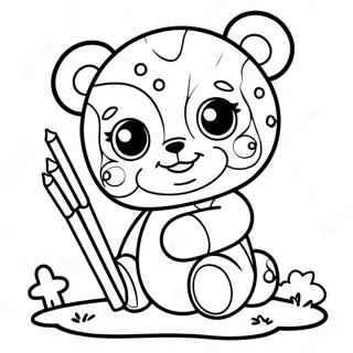 Page A Colorier Cute Scrap Baby Avec Un Ours En Peluche 48505-40308