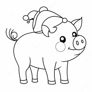 Page A Colorier Cochon De Noel 48514-40312