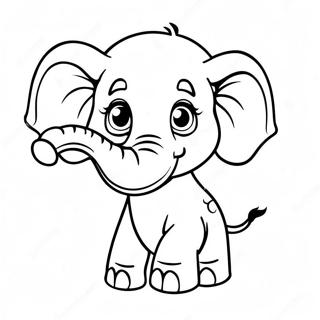 Page A Colorier Cute Bebe Elephant 48555-40338