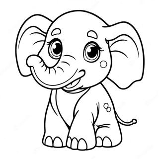 Page A Colorier Cute Bebe Elephant 48555-40339