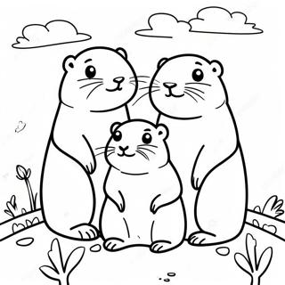 Page A Colorier De Famille De Chien De Prairie Mignonne 48615-40396