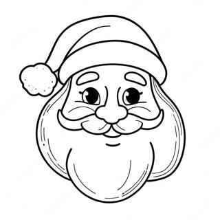 Visage De Père Noël Pages À Colorier