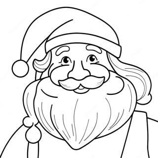 Page A Colorier De Visage De Pere Noel Joyeux 48635-40402