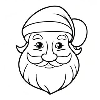 Page A Colorier De Visage De Pere Noel Joyeux 48635-40403