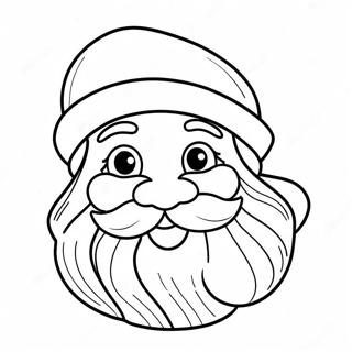 Page A Colorier De Visage De Pere Noel Joyeux 48635-40404