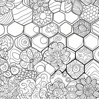 Page A Colorier Motif Hexagonal 48654-40416